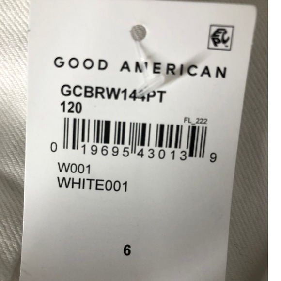 Good American Good Classic Boot Jeans High Rise Stretch Denim White NWT 6 / 28 - Picture 8 of 14